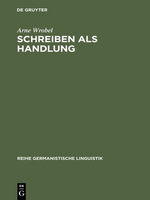 cover image of Schreiben als Handlung